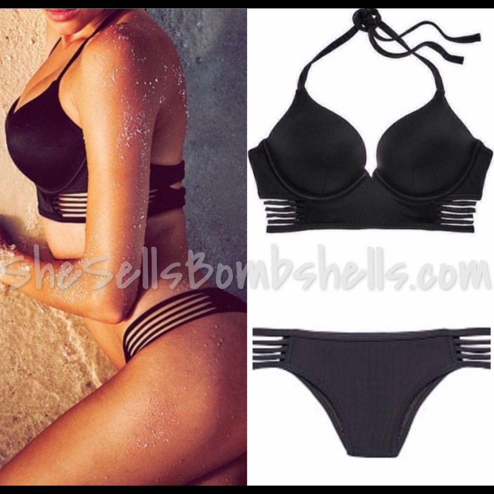 Bombshell Longline Bikini Top 32C 34B L bottoms